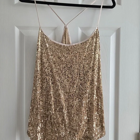 Victoria's Secret Gold Sequin Jogger Lounge/Pajama - Picture 5 of 7